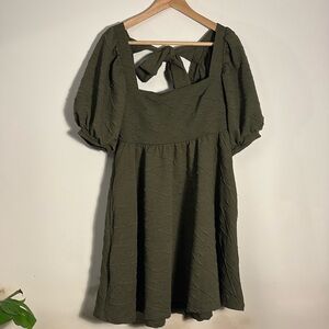 Free People Olive Smoke Mini Dress Size Small NWT